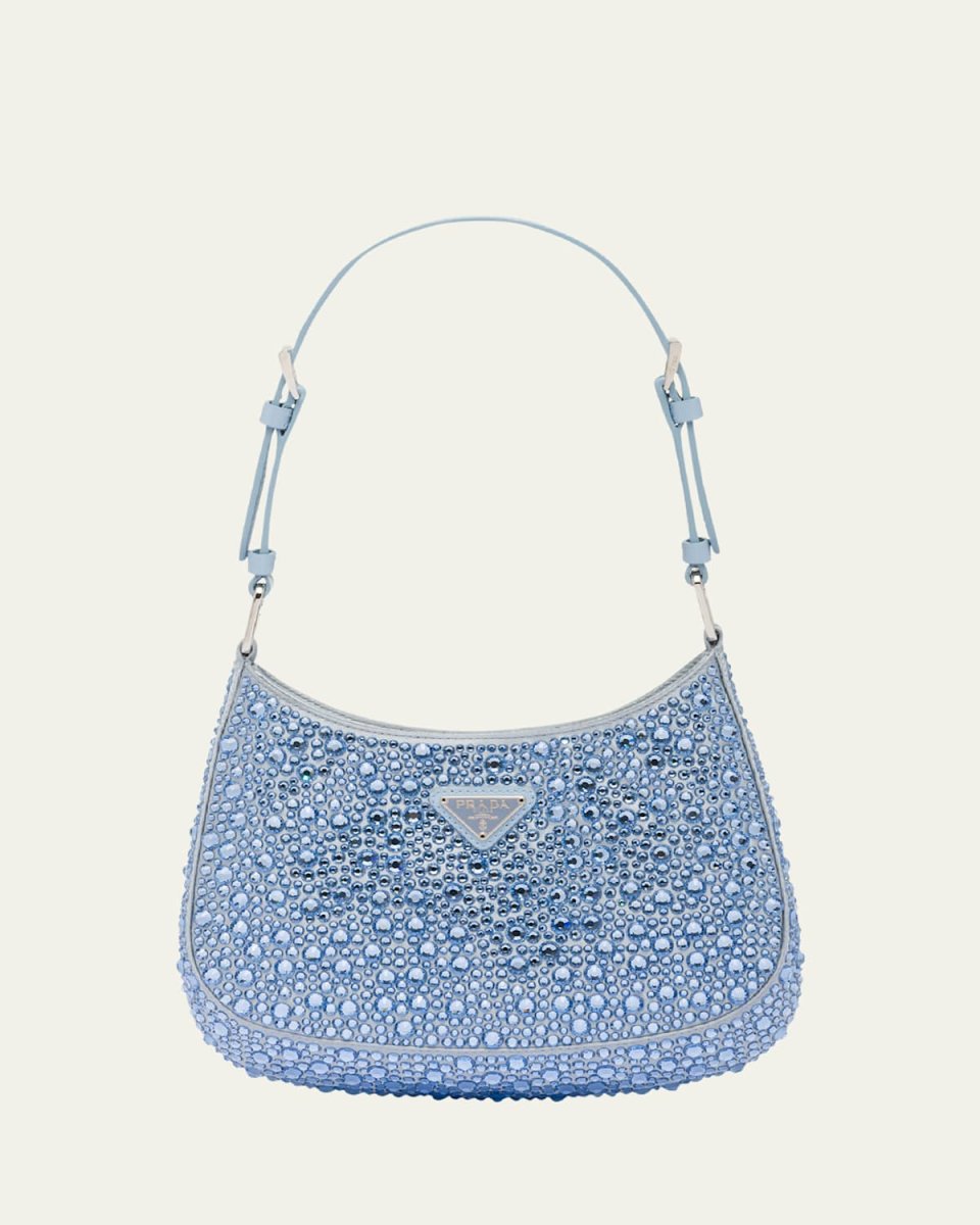 Cleo Crystal Logo Hobo Bag